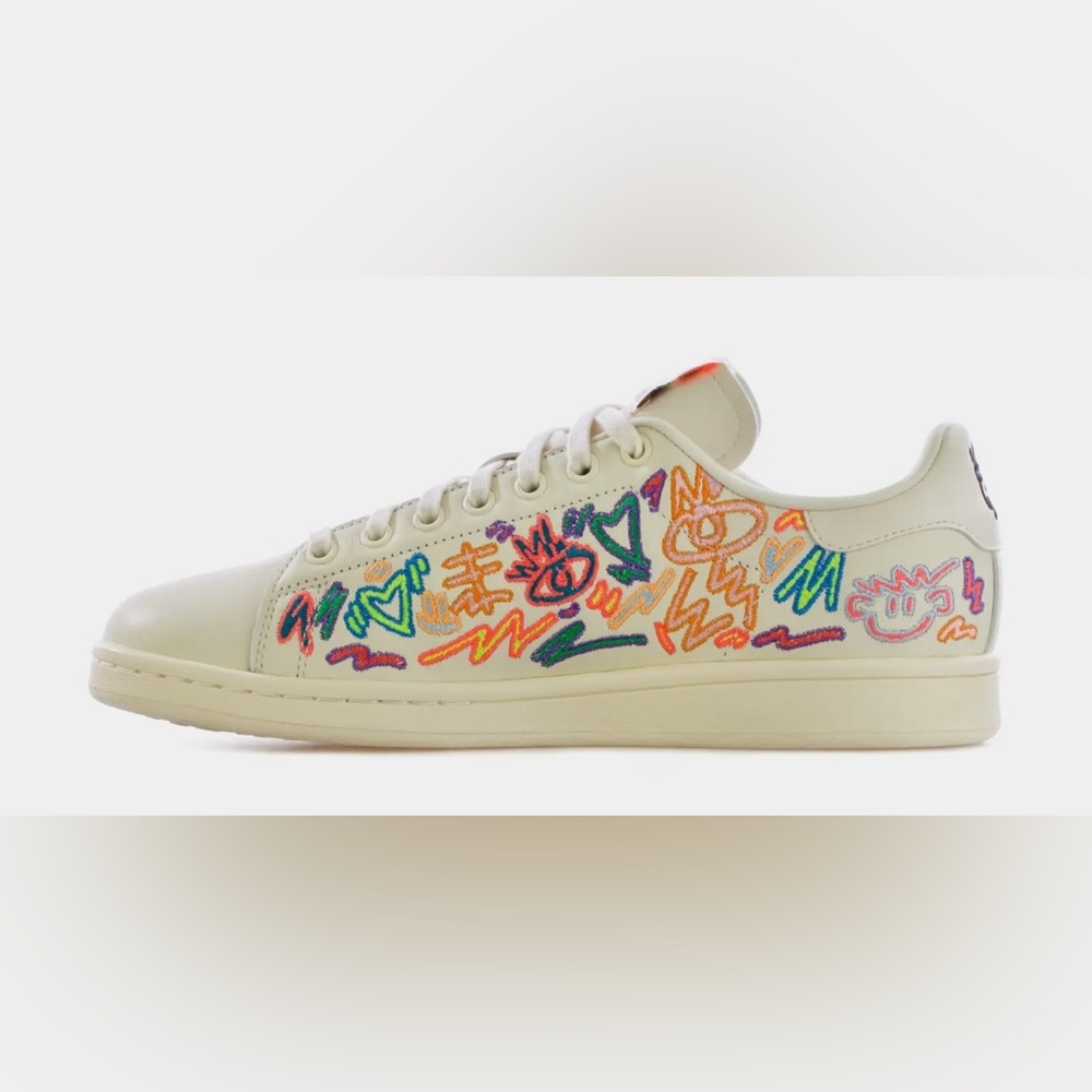 Adidas Stan Smith Kris Andrew Pride Shoes Sneakers GX6394 Cream Men’s Si… - Picture 3 of 7